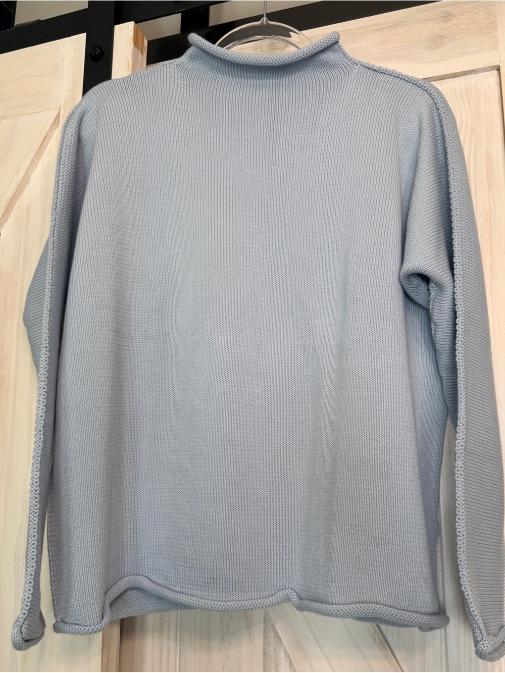 NWOT Frank & Eileen Sold Out S Ice Blue Italian cotton Monterey Sweater Flawless